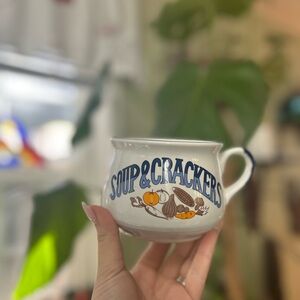Vintage soup and crackers soup mug